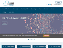 Tablet Screenshot of cloudindustryforum.org